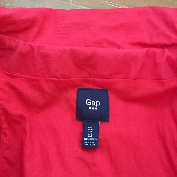 Vintage Gap Red Cotton Jacket, Double Breasted Pea Coat, Large, Y2K - Picture 12 of 13